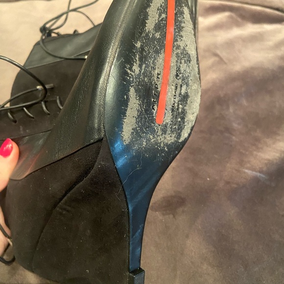 ALEPEL lace-up wedge booties - Picture 6 of 11